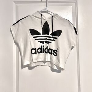 Miami Style (L) Adidas Cropped & Hooded T-Shirt